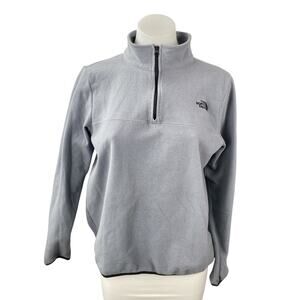 The North Face Glacier Gray Fleece Long Sleeve Mockneck Sweatshirt Sweater Top M